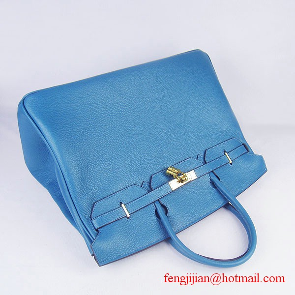 Hermes Birkin 40cm Togo Bag Blue 6099 Hermes Birkin 40cm Togo Bag Blue 6099